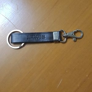 Victorinox leather keychain key fob